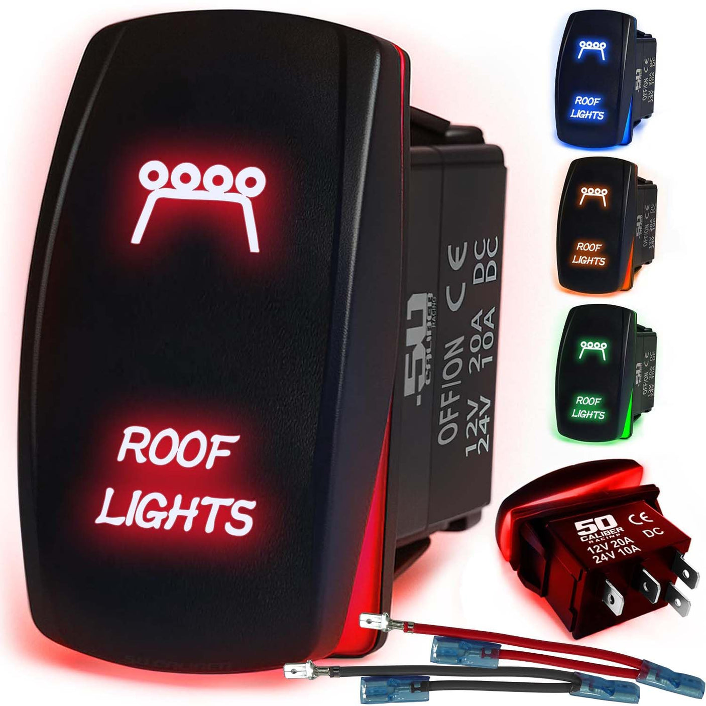 Waterproof Funny Rocker Switch - 12V ON/Off, LED Backlit with Custom Etched Design | R1 Industries