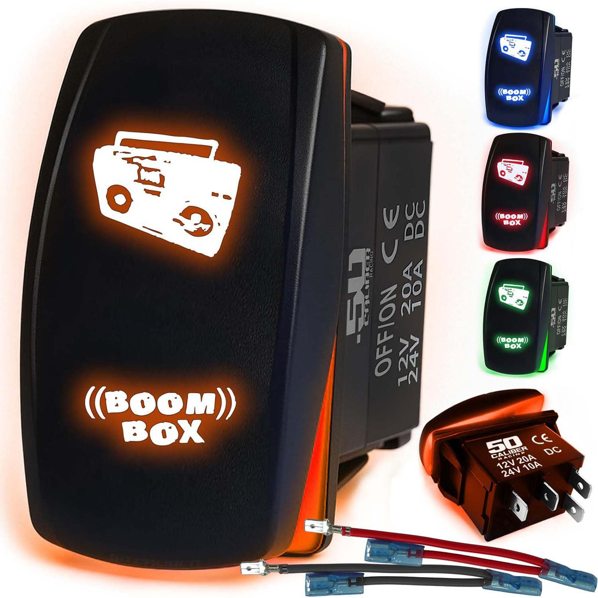 Waterproof Funny Rocker Switch - 12V ON/Off, LED Backlit with Custom Etched Design | R1 Industries