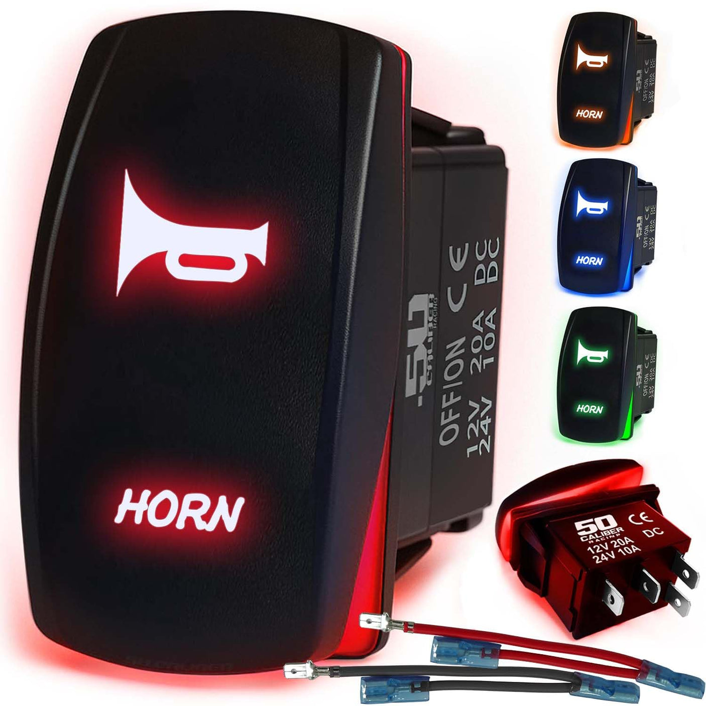 Waterproof Funny Rocker Switch - 12V ON/Off, LED Backlit with Custom Etched Design | R1 Industries