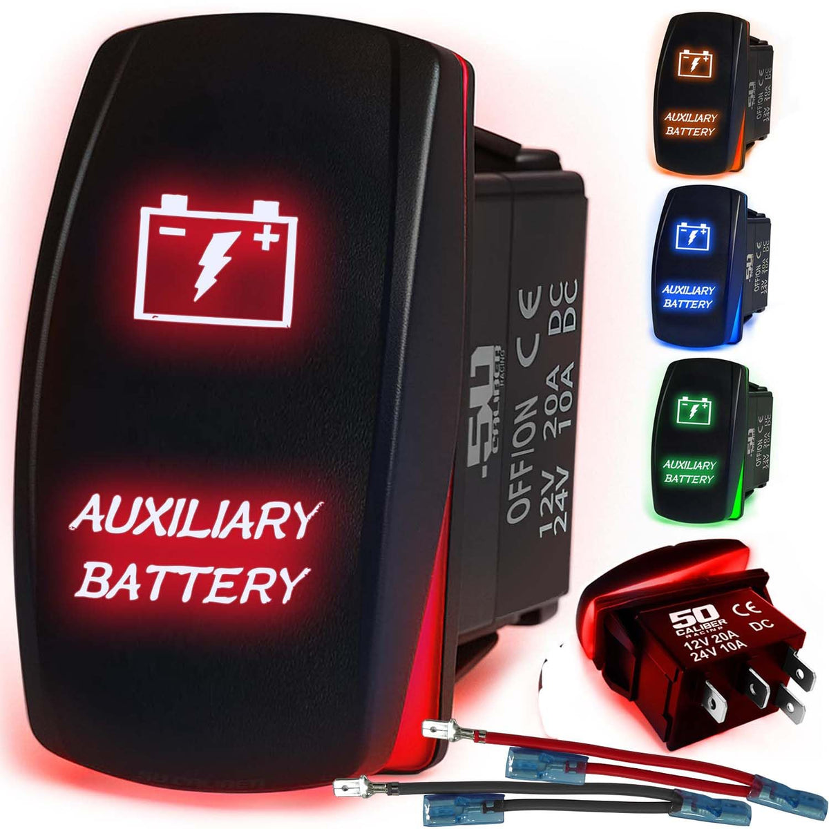 Waterproof Funny Rocker Switch - 12V ON/Off, LED Backlit with Custom Etched Design | R1 Industries