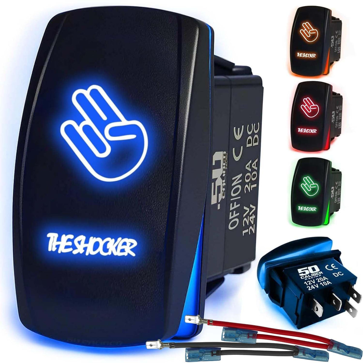 Waterproof Funny Rocker Switch - 12V ON/Off, LED Backlit with Custom Etched Design | R1 Industries