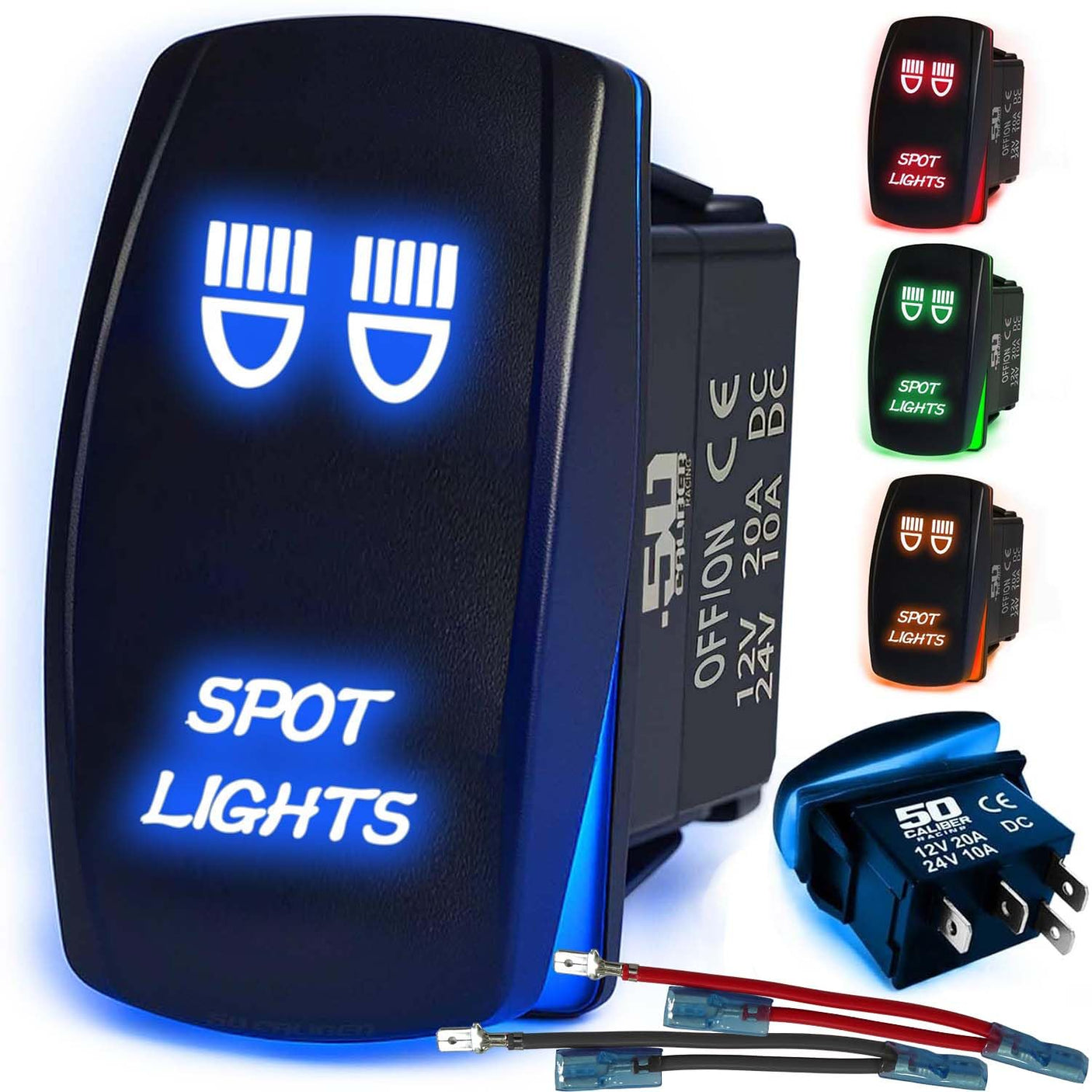 Waterproof Funny Rocker Switch - 12V ON/Off, LED Backlit with Custom Etched Design | R1 Industries