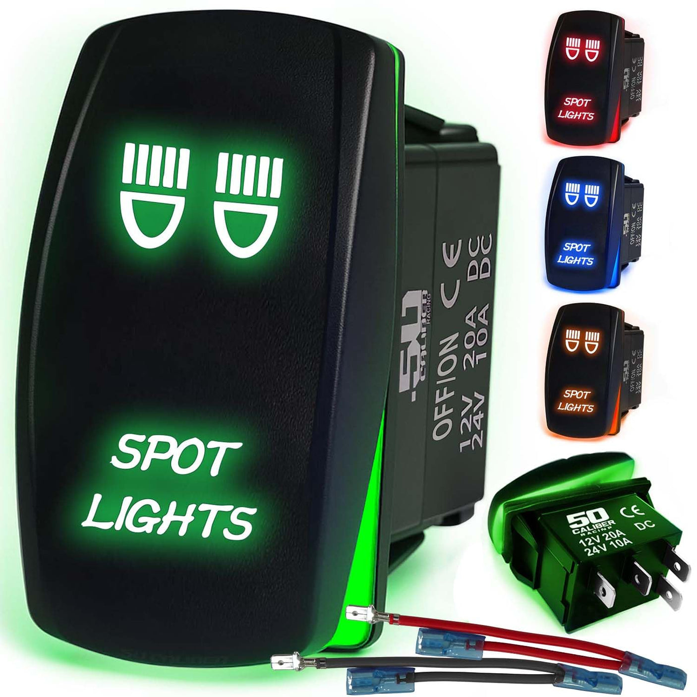 Waterproof Funny Rocker Switch - 12V ON/Off, LED Backlit with Custom Etched Design | R1 Industries