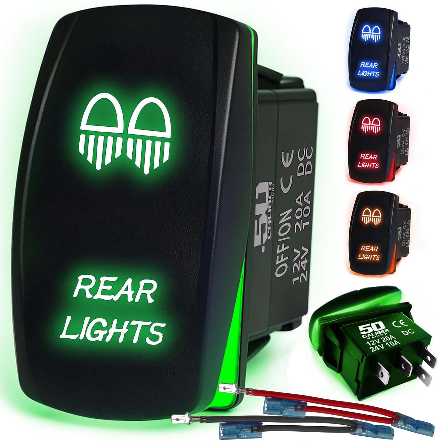 Waterproof Funny Rocker Switch - 12V ON/Off, LED Backlit with Custom Etched Design | R1 Industries