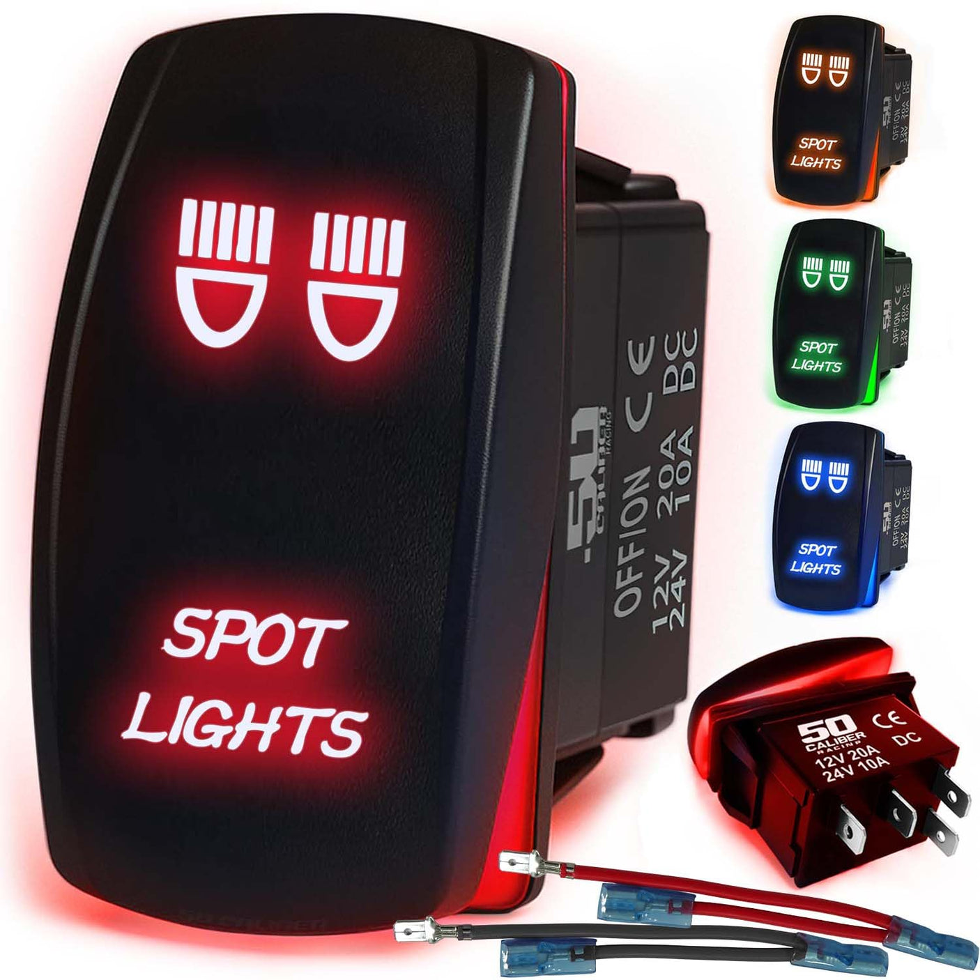Waterproof Funny Rocker Switch - 12V ON/Off, LED Backlit with Custom Etched Design | R1 Industries