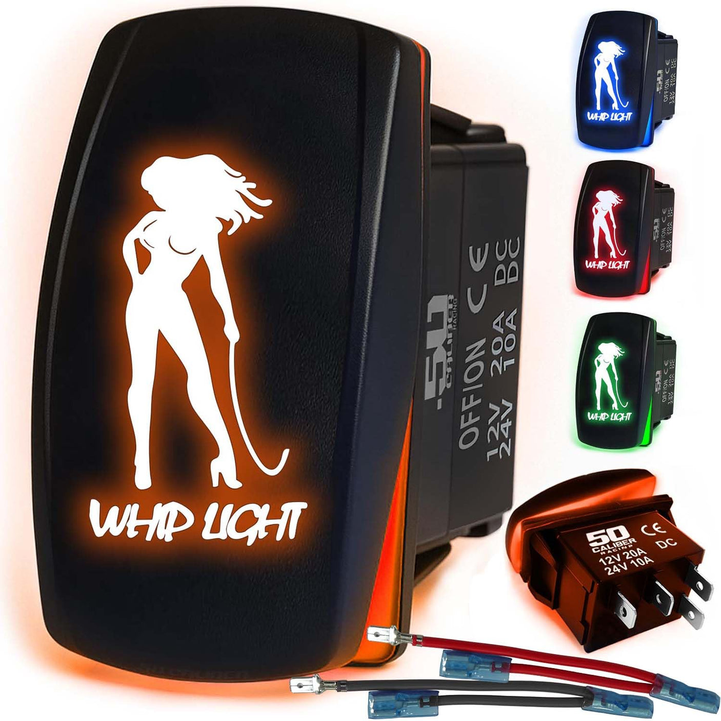 Waterproof Funny Rocker Switch - 12V ON/Off, LED Backlit with Custom Etched Design | R1 Industries