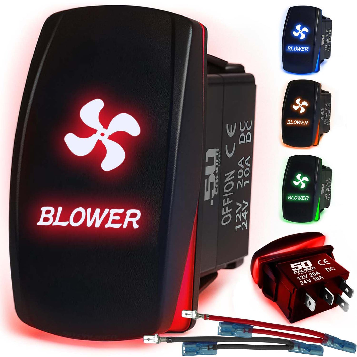 Waterproof Funny Rocker Switch - 12V ON/Off, LED Backlit with Custom Etched Design | R1 Industries