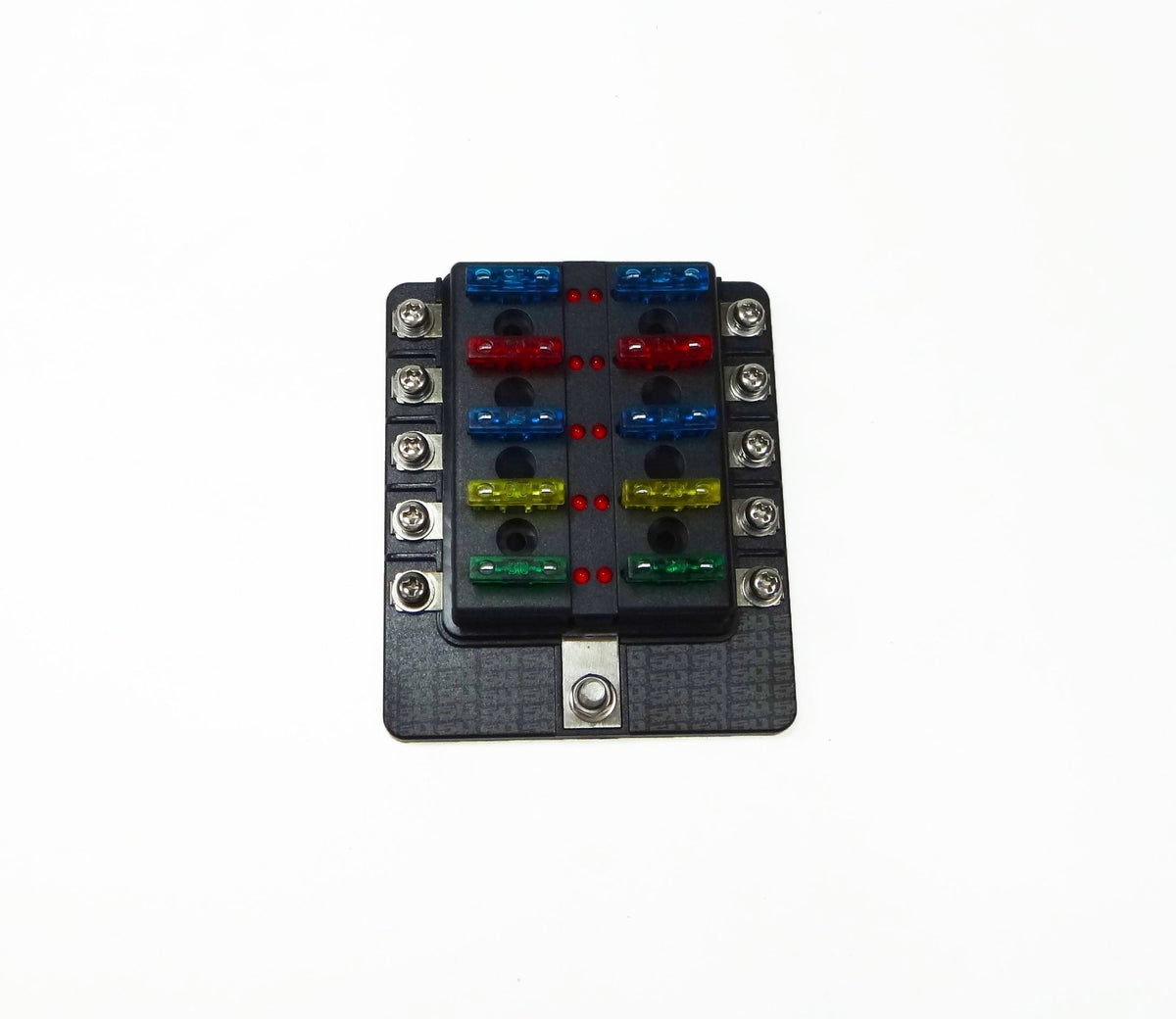 50 Caliber Racing 10 Way Screw Fuse Block - LED Indicators