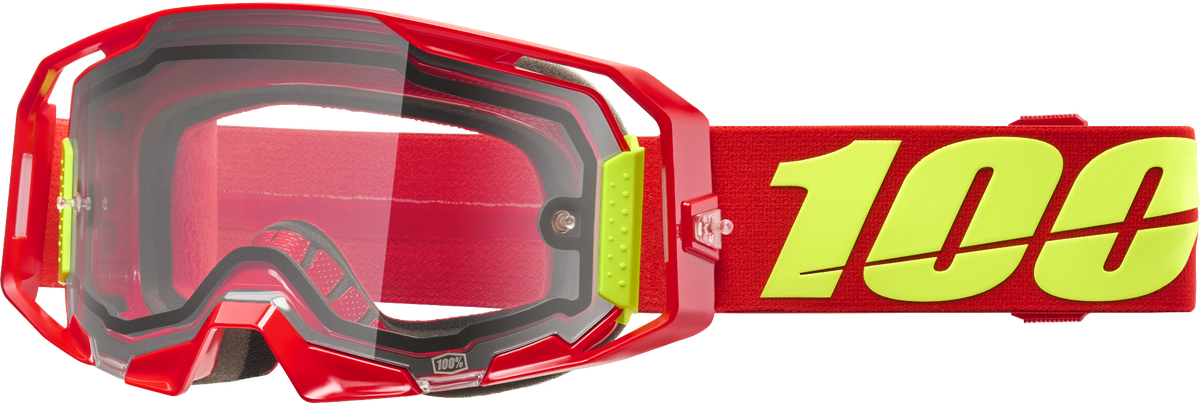 100% ARmatic Enduro Moto Goggles - Red Clear Lens