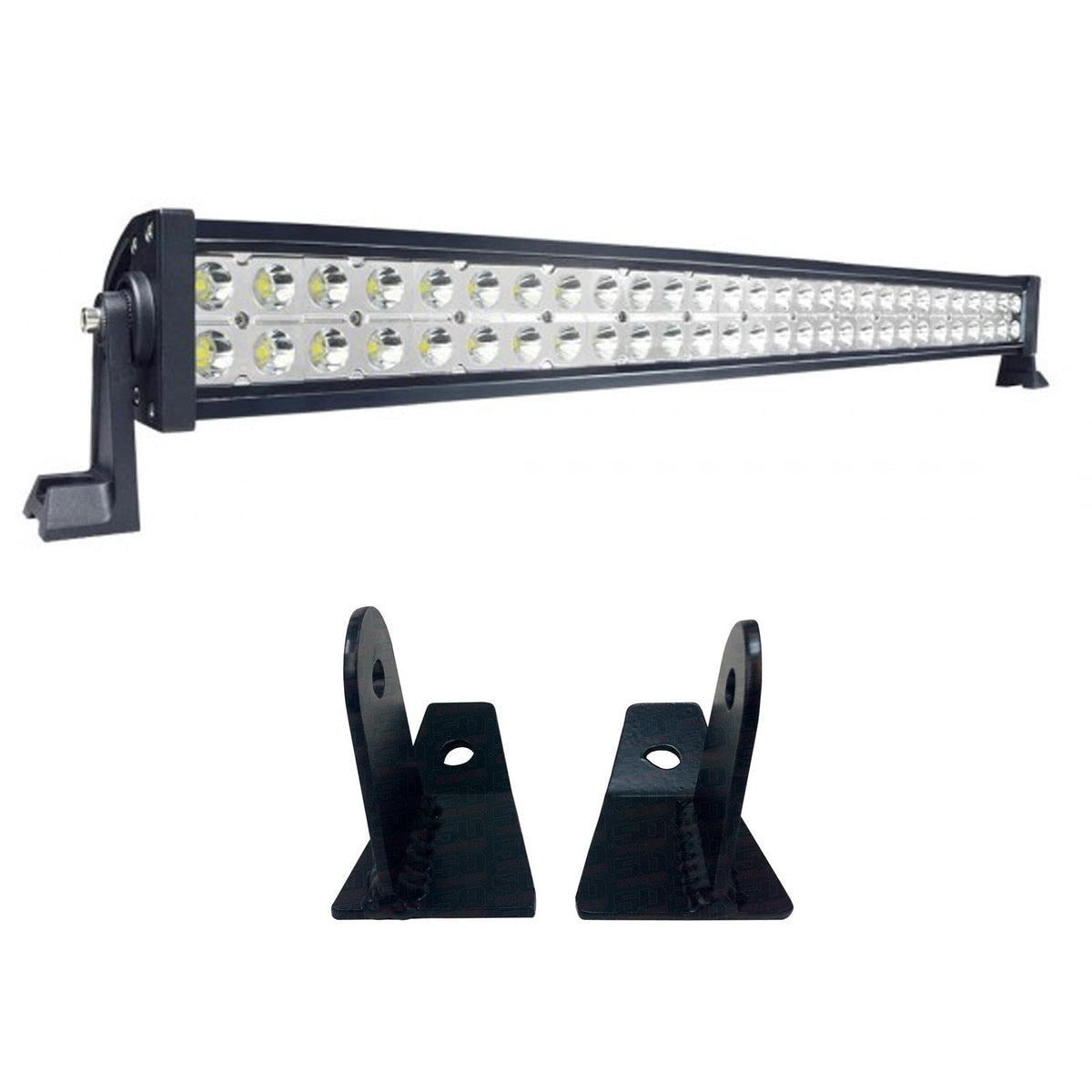 50 Caliber Racing Polaris General LED Light Bar Brackets - Brow Mount + USA Made Steel (2015-2018)