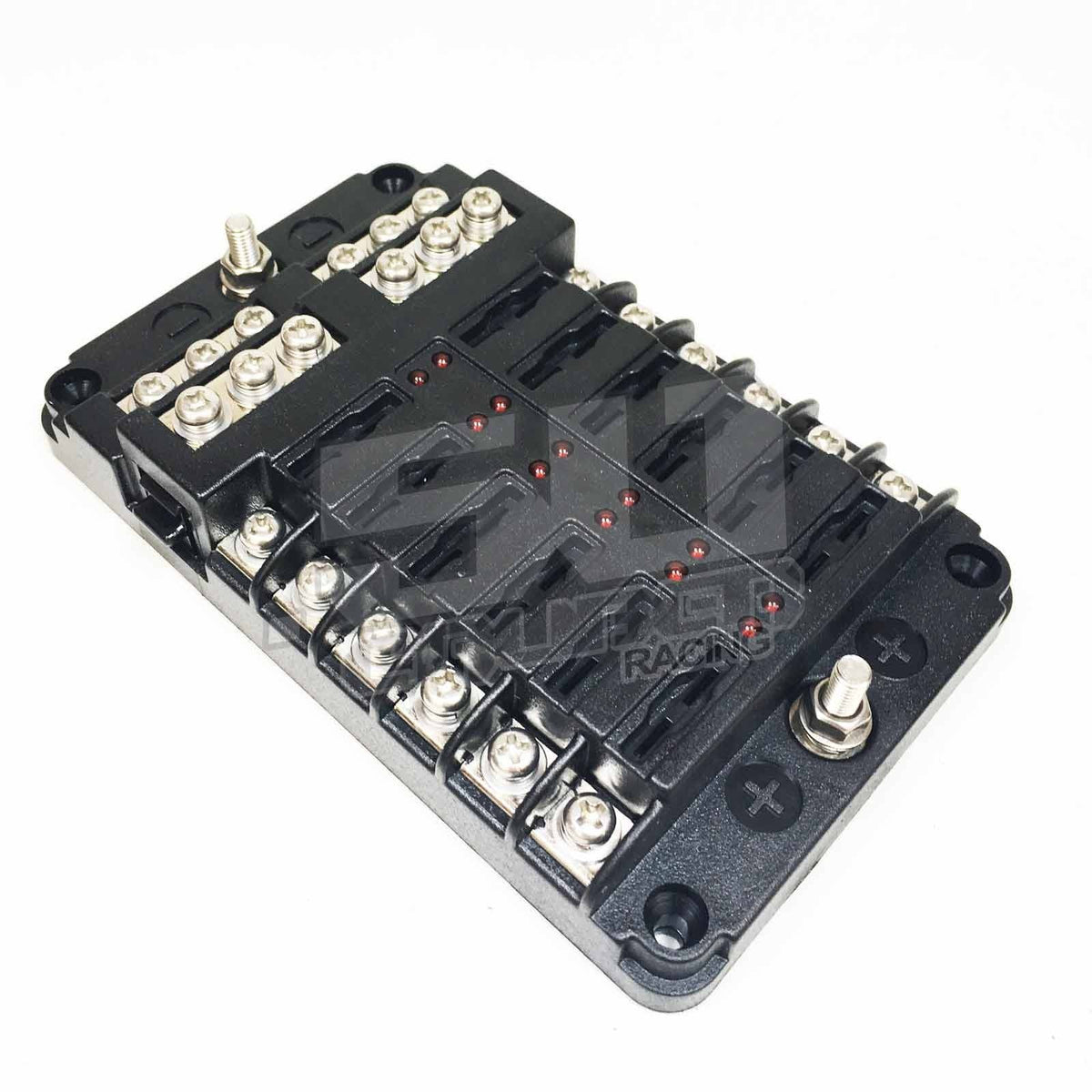 50 Caliber Racing 12 Way Standard LED Circuit Screw Fuse Block