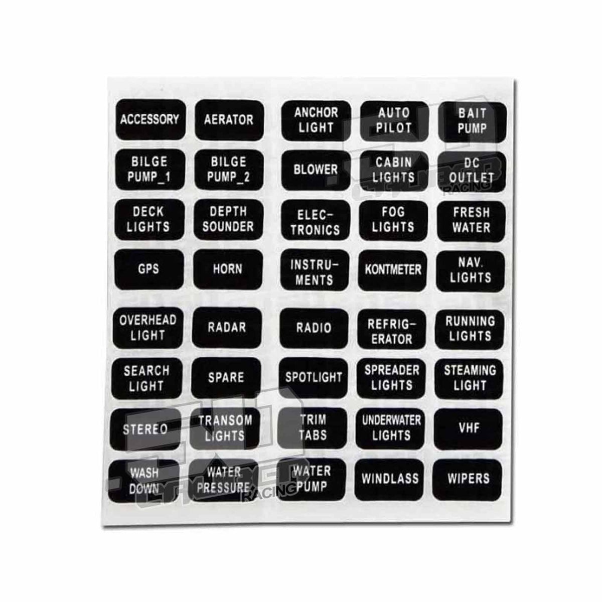 50 Caliber Racing 6 Way Screw 12V Fuse Block with Ground Terminals