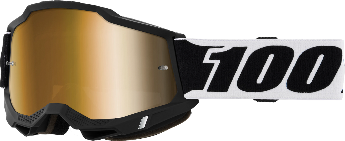 100% Accuri 2 Goggles - Blck001 True Gold Mirror Lens