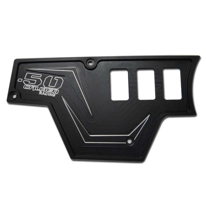 50 Caliber Racing Polaris RZR XP1000 6-Switch CNC Billet Dash Panel - Panel Only, Black Powdercoat (2 & 4 Door)