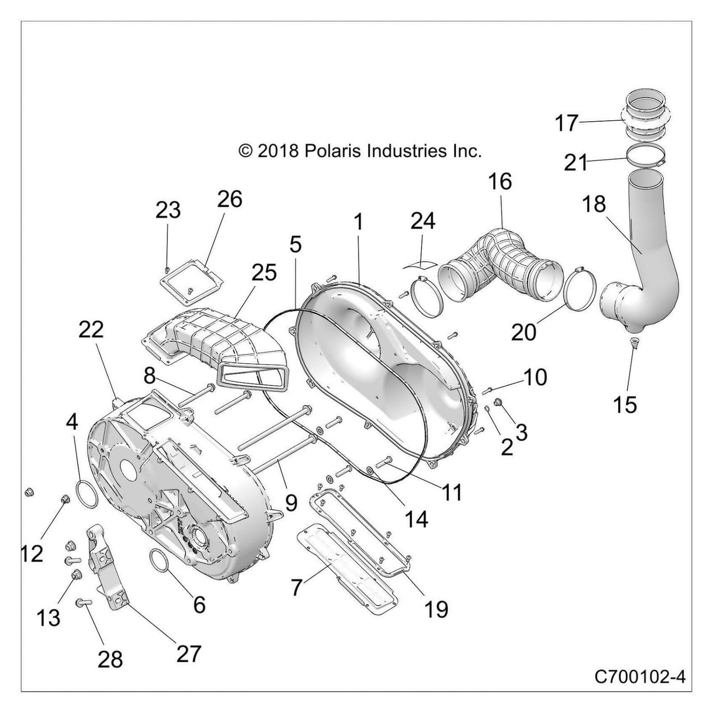 50 Caliber Racing Genuine Polaris Outer Clutch Cover for RZR XP Turbo S & RS1