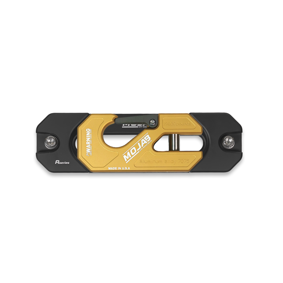 Photo of Aluminum Recessed Winch Shackle with Fairlead Kit, closed latch (LIFE TIME WARRANTY*) by MOJAB OFFROAD - Premium Winches & Winch Mounts for UTVs / Side by Sides