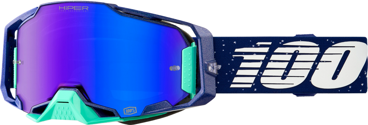 100% Armega HiPER Goggles - Noche HiPER Blue Mirror Lens