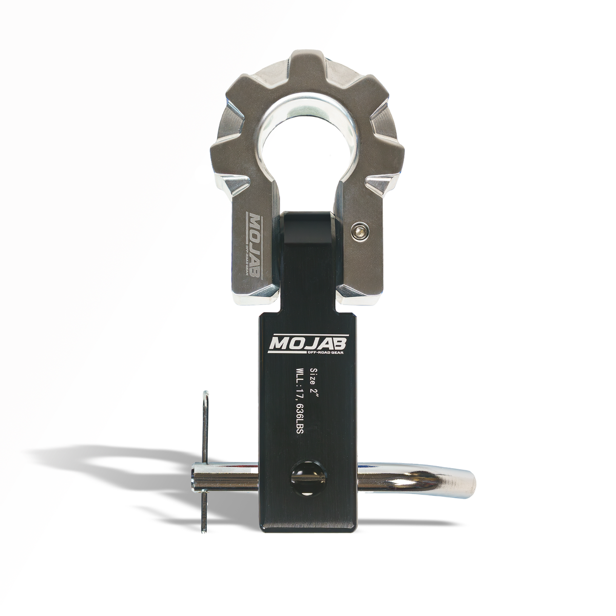 2'' Aluminum Hitch Receiver with Aluminum D-Shackle 9T-Ceramic coated (Lifetime Warranty)