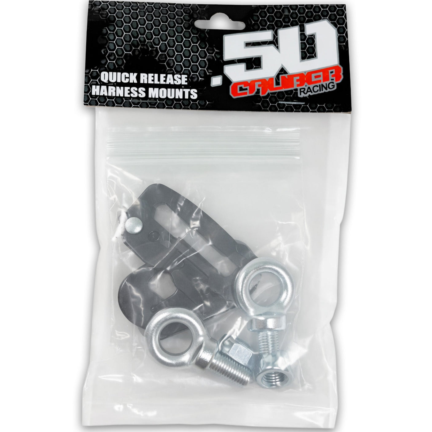 50 Caliber Racing Quick Release Harness Mount - Eyebolt Kit for 4, 5 & 6-Point Harnesses | Cage or Chassis Mount