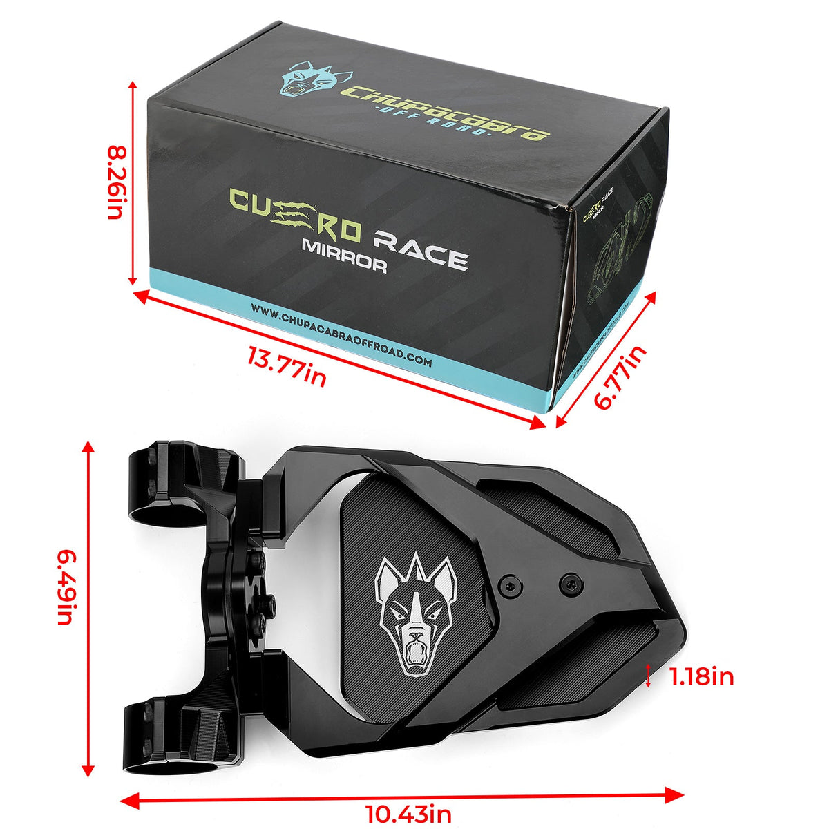 Cuero Race UTV Side Mirror Set - Adjustable & Race-Proven
