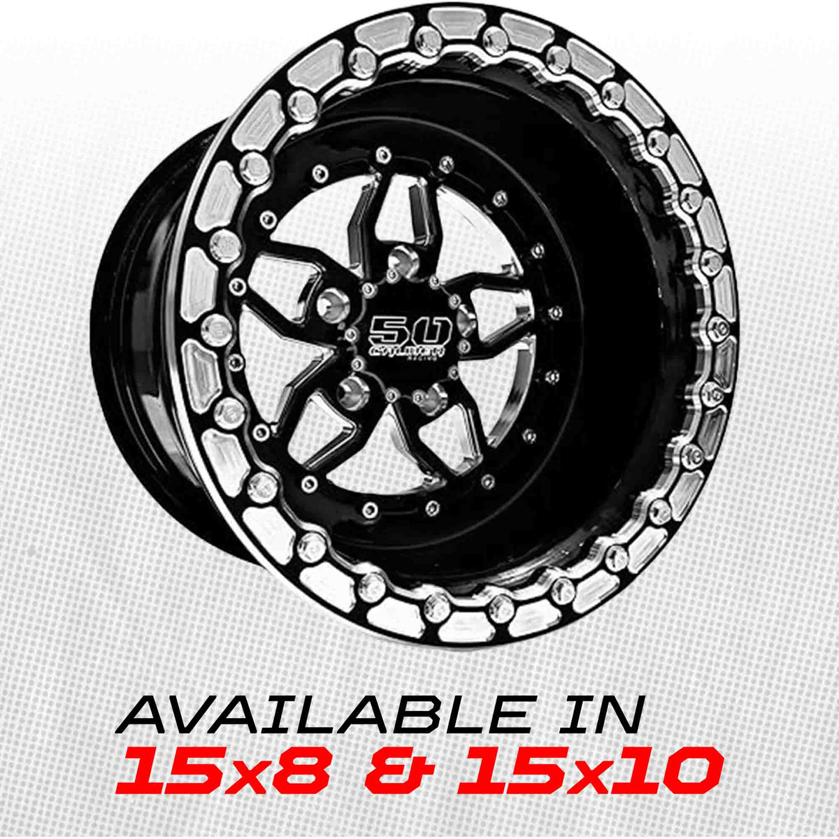 50 Caliber Racing 501 Billet Aluminum Beadlock Wheels for Polaris ProR & TurboR