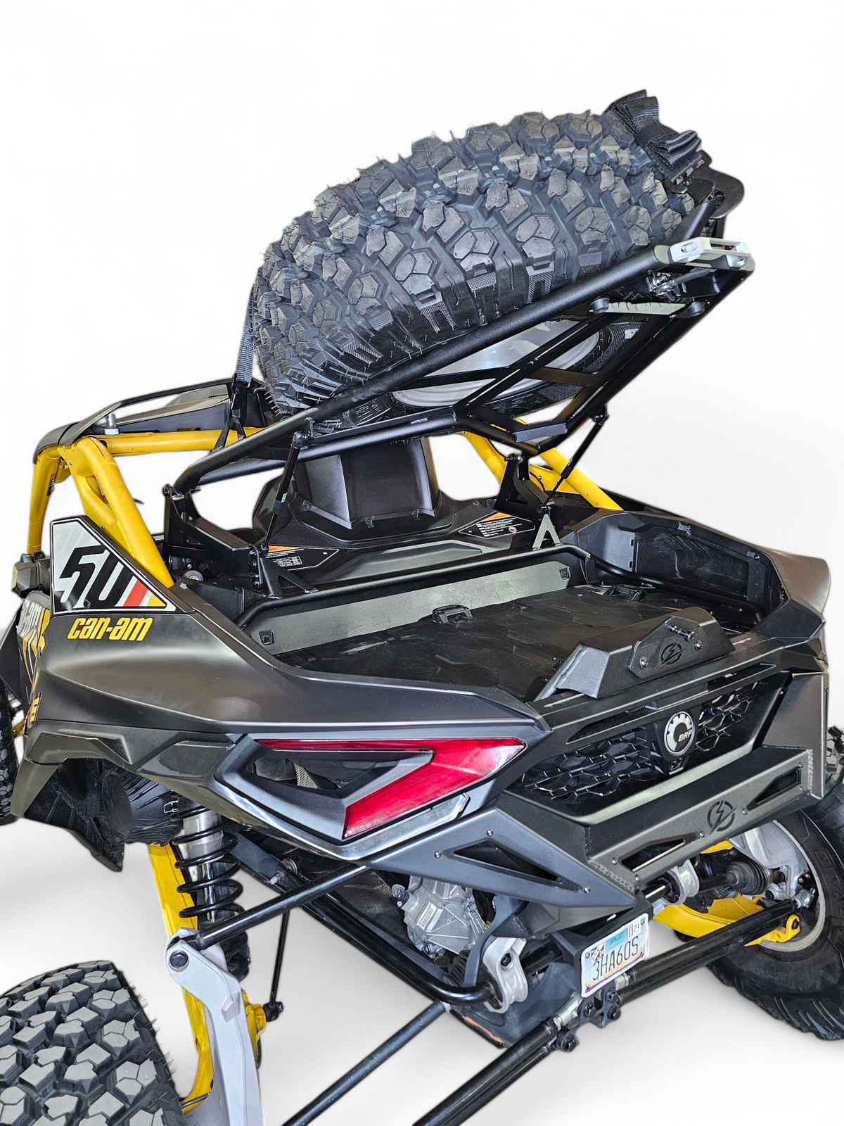 Can-am Maverick R Baja Style Spare Tire Rack by Elektric Offroad
