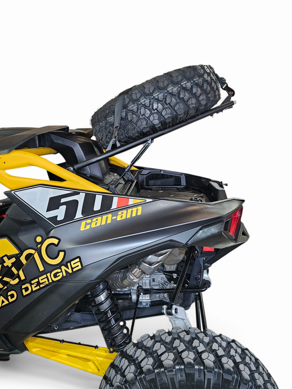 Can-am Maverick R Baja Style Spare Tire Rack by Elektric Offroad