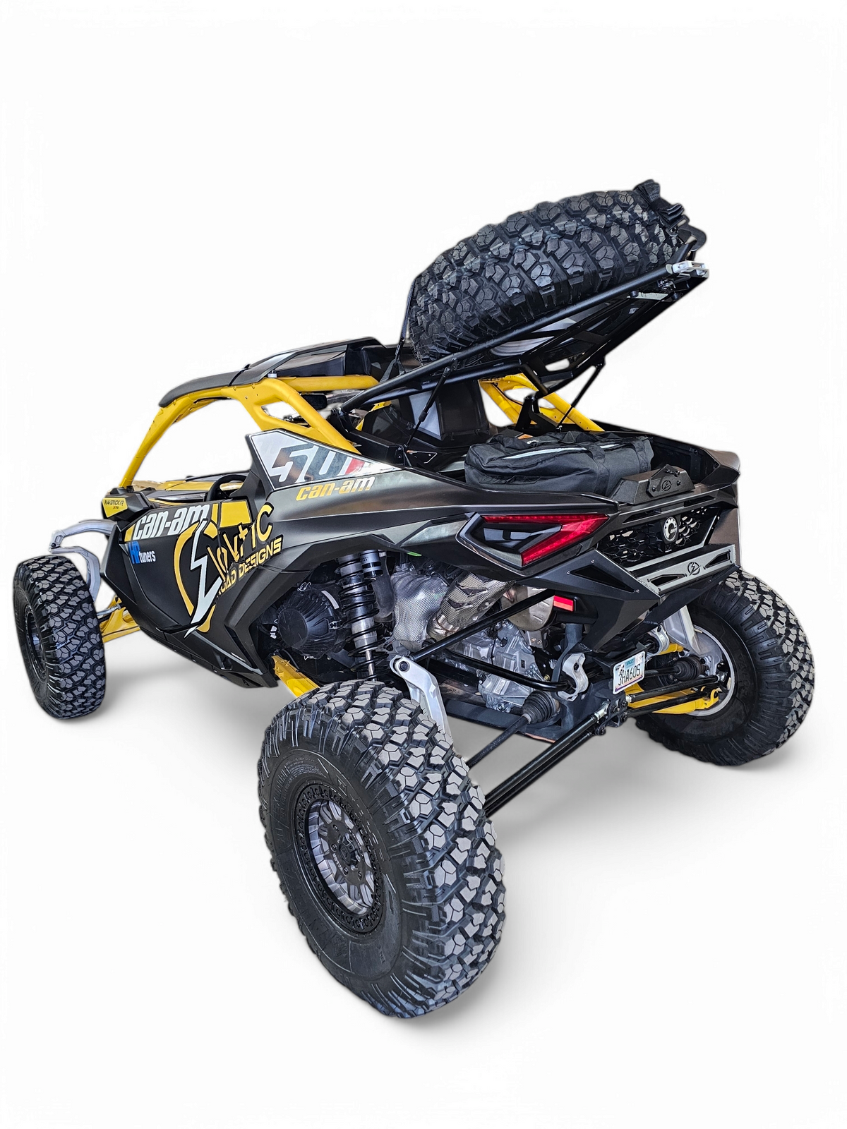 Can-am Maverick R Baja Style Spare Tire Rack by Elektric Offroad