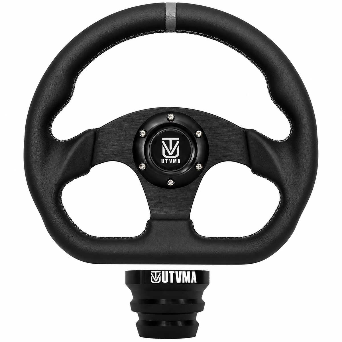 UTVMA DriftX UTV Leather Steering Wheel with Hub – Premium Grip, Universal Fit