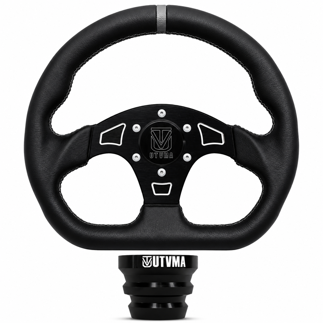 UTVMA DriftX UTV Leather Steering Wheel with Hub – Premium Grip, Universal Fit