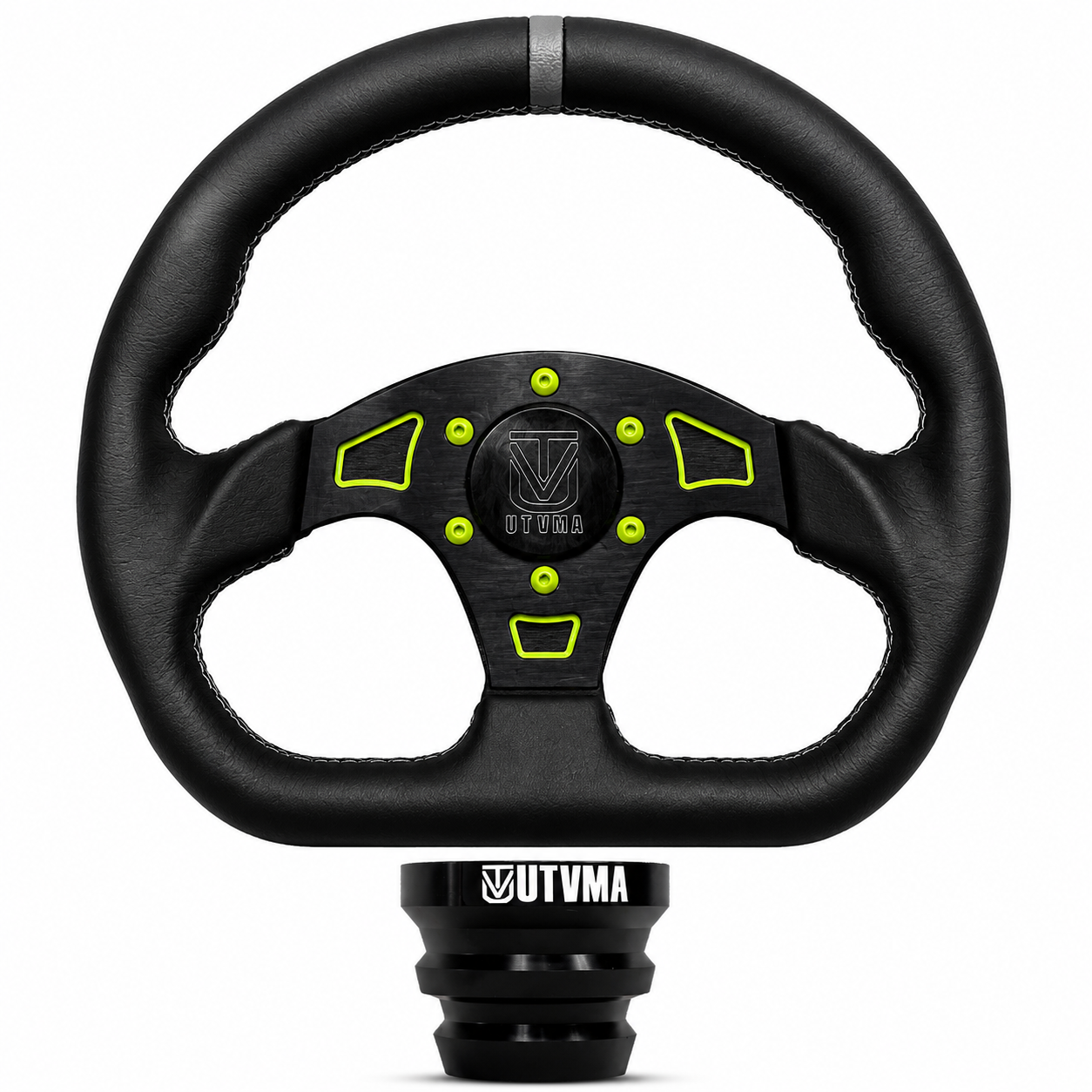 UTVMA DriftX UTV Leather Steering Wheel with Hub – Premium Grip, Universal Fit