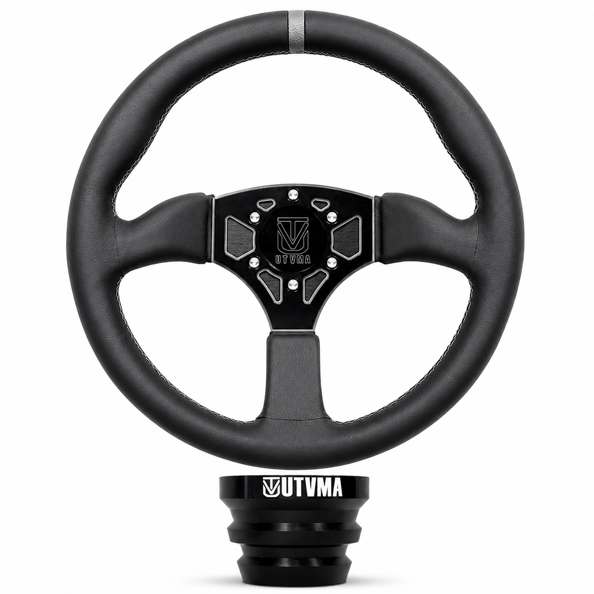 UTVMA Octane Leather Steering Wheel With Hub (Polaris, Can Am, Kawasaki, Honda Models