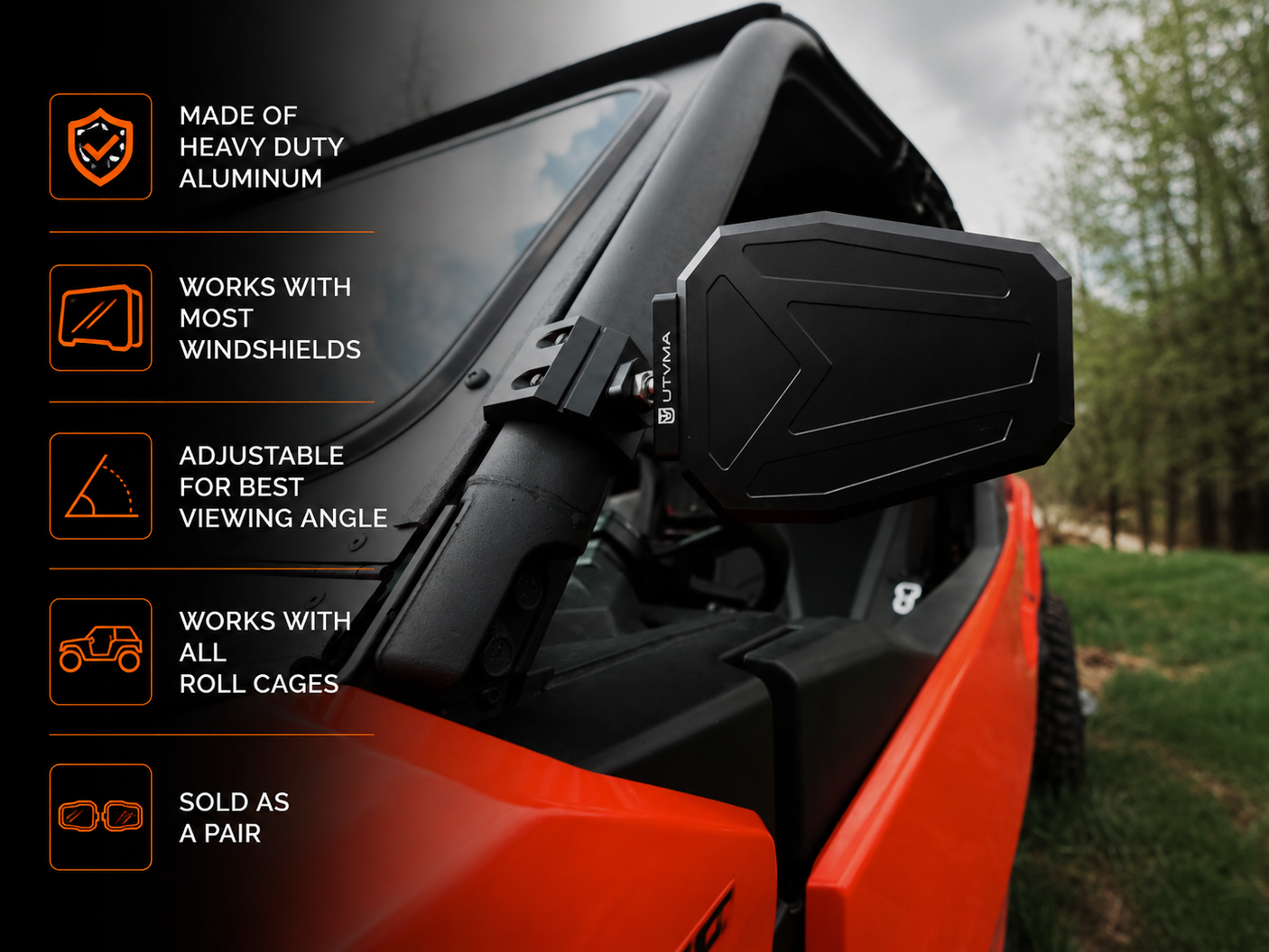 UTVMA Side View Mirrors