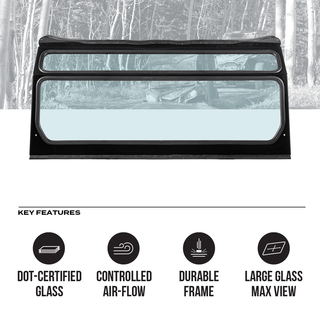 Photo of Can-Am Maverick Tinted Trail Rear Windshield by Super Comp - Premium Windshields for UTVs / Side by Sides