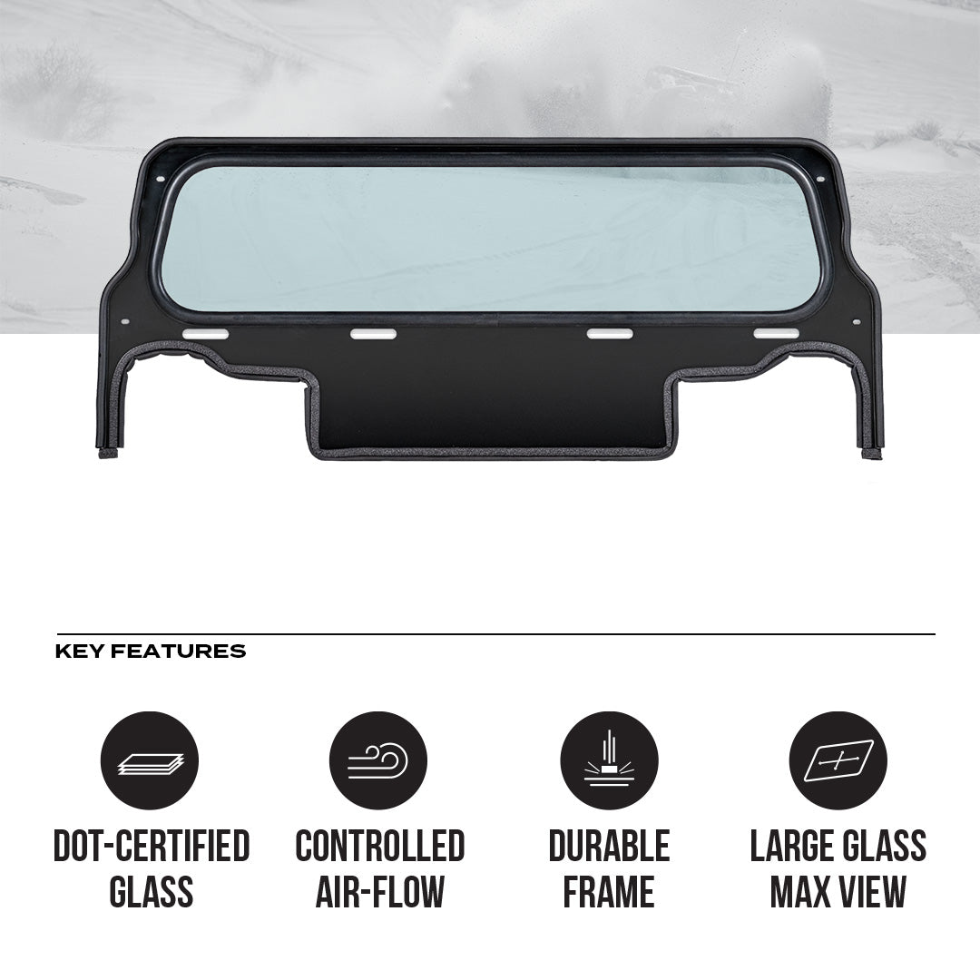Photo of Polaris RZR XP 1000 Tinted Rear Windshield 2024+ by Super Comp - Premium Windshields for UTVs / Side by Sides