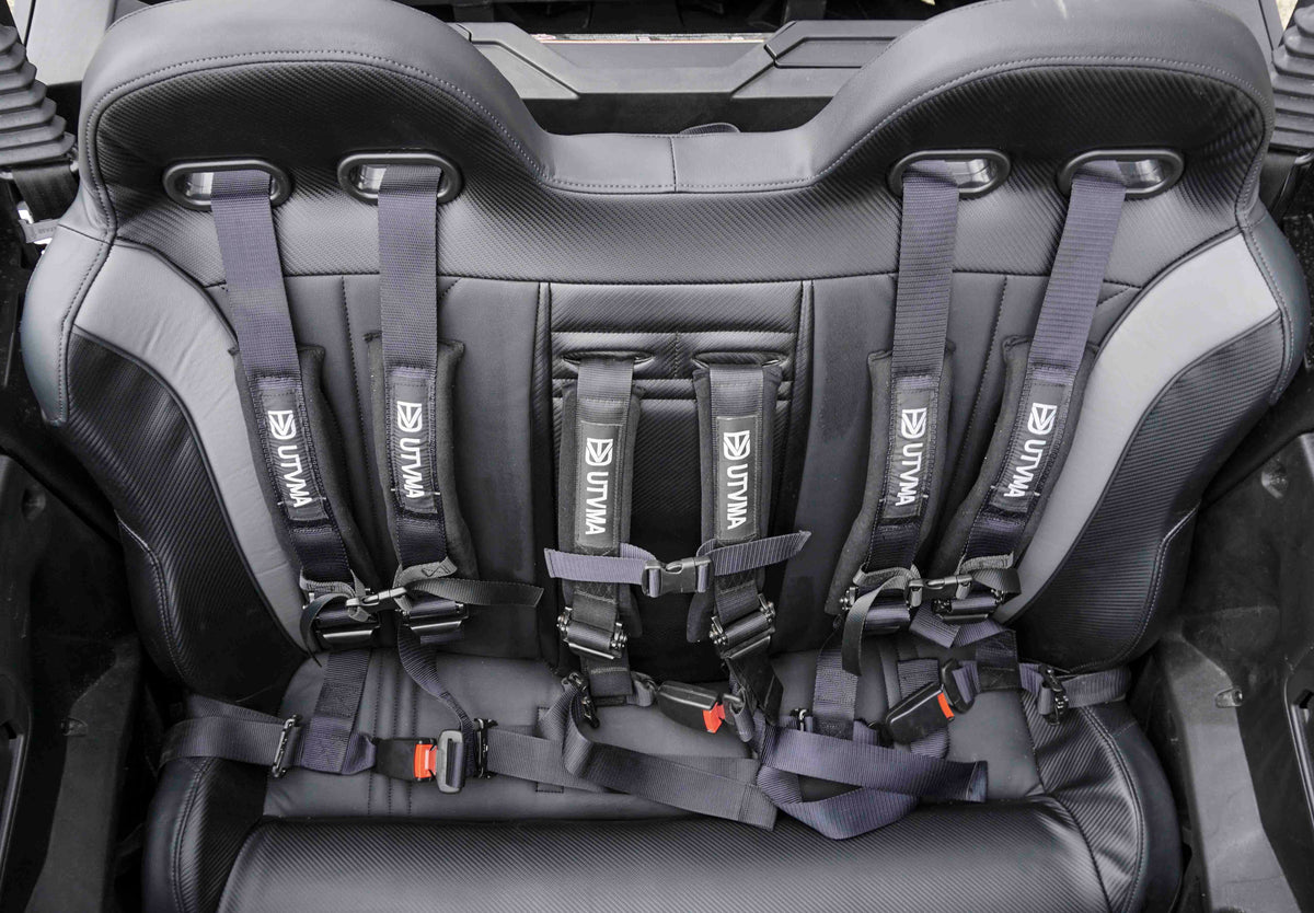 Maverick Sport Max Rear Bench with Harnesses - Comfortable + Safe (2019+)