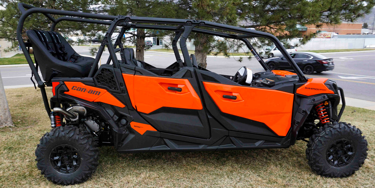 Photo of Maverick Sport Max Rear Bench and Roll Cage Kit (2020-2024) by UTV Mountain Accessories - Premium Roll Cages for UTVs / Side by Sides