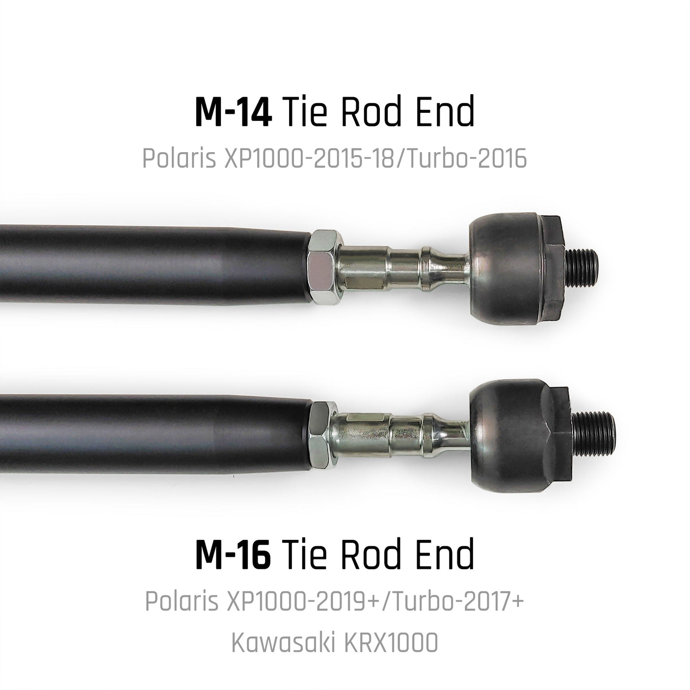 HD Billet Aluminum Tie Rod Kit for Polaris RZR XP1000/4, (M14 Rack)