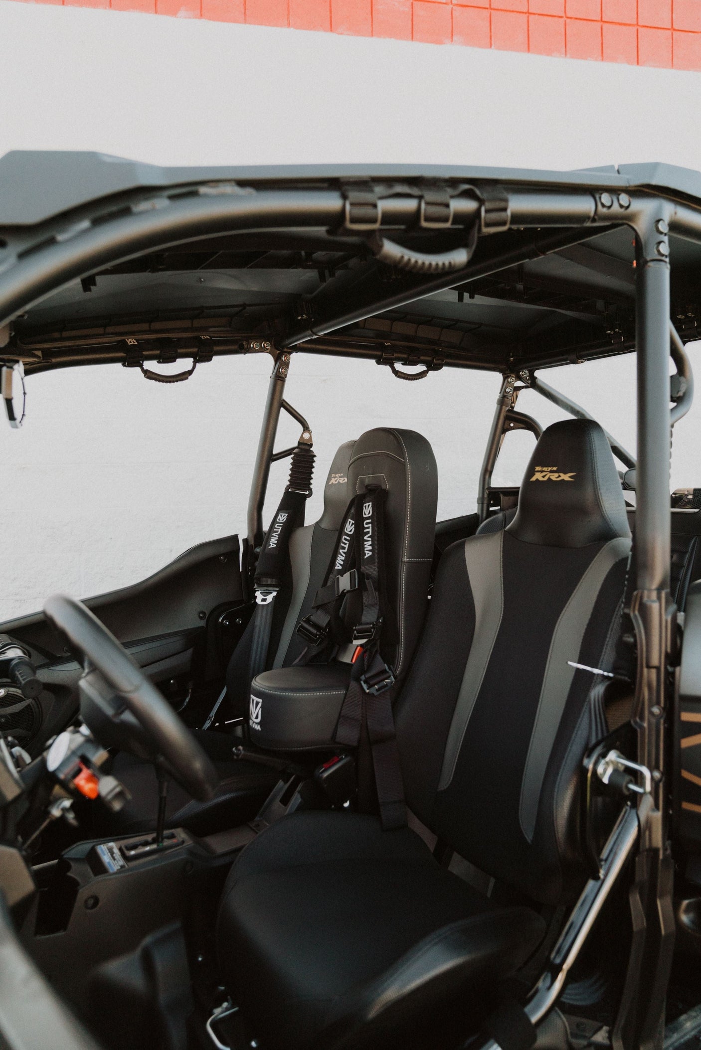 Photo of Kawasaki KRX 4 Front Bump Seat (2023-2025) by UTV Mountain Accessories - Premium Bump Seats for UTVs / Side by Sides