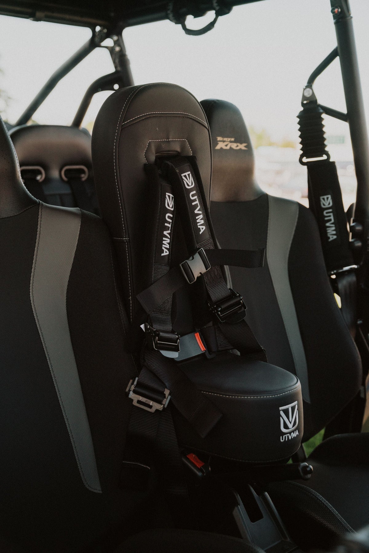 Photo of Kawasaki KRX 4 Front Bump Seat (2023-2025) by UTV Mountain Accessories - Premium Bump Seats for UTVs / Side by Sides