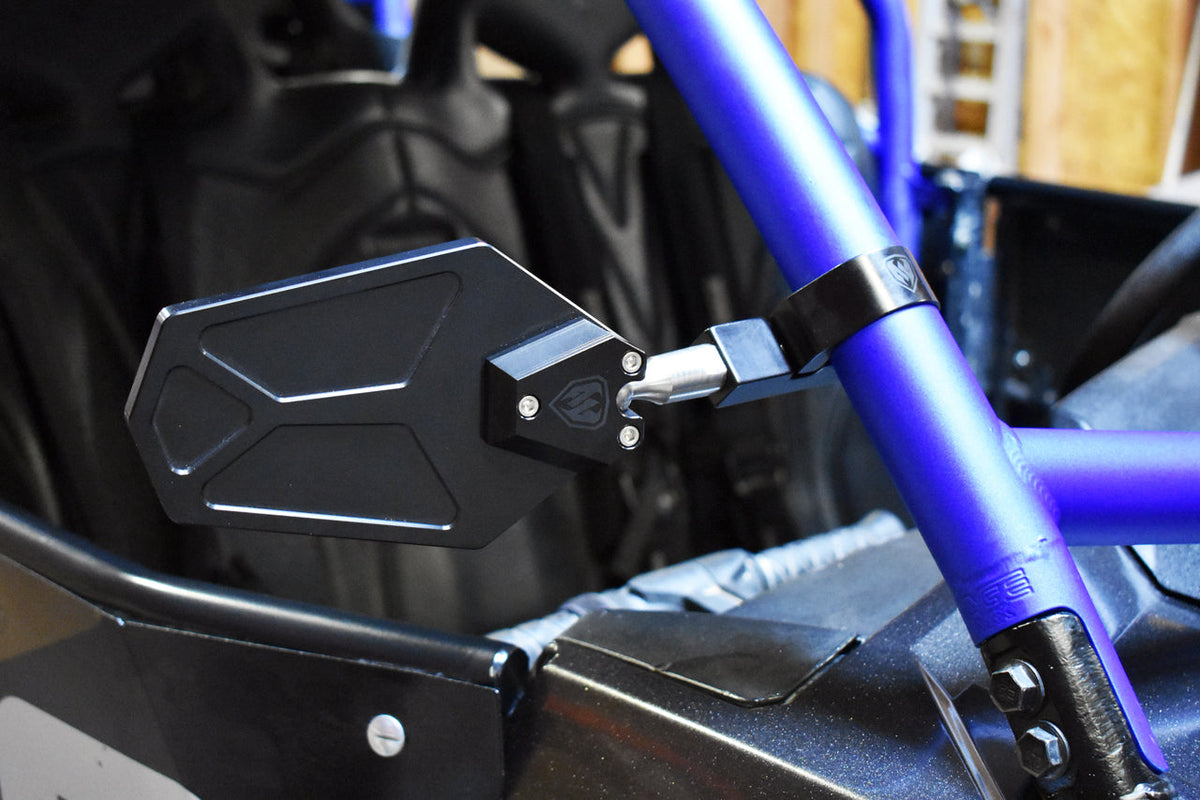 Photo of Billet Convex Mirrors Fits 1.75"- 2" (SET of 2) by Moto Armor - Premium for UTVs / Side by Sides