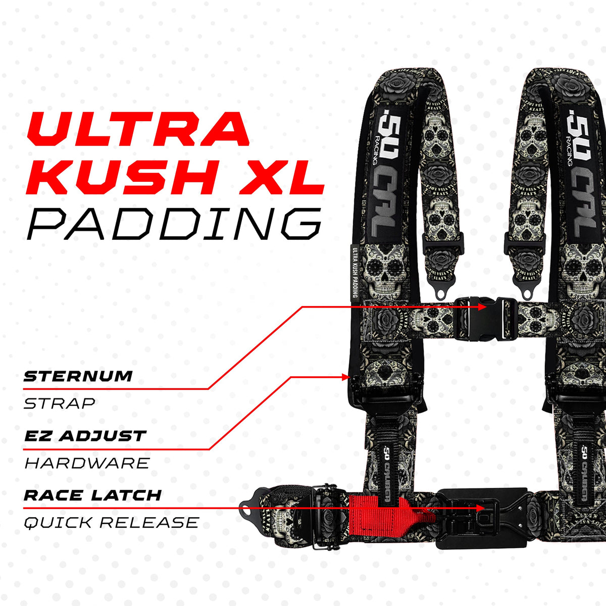 50 Caliber Elite EZ-Adjust 4/5-Point UTV Harness | 2" & 3"