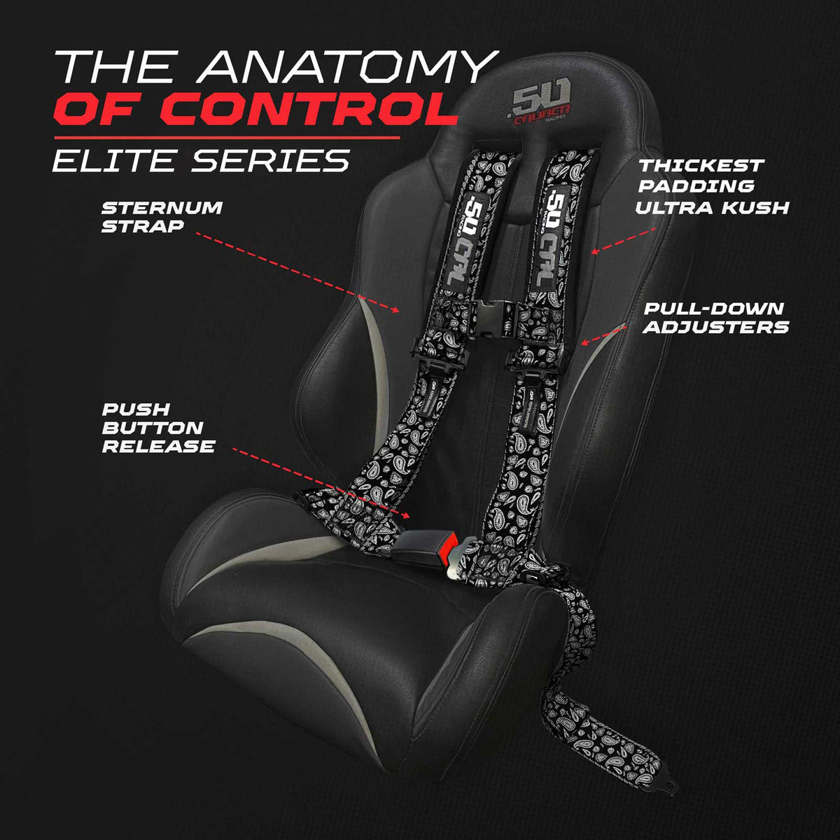 Elite 4-Point Push-Button UTV Harness