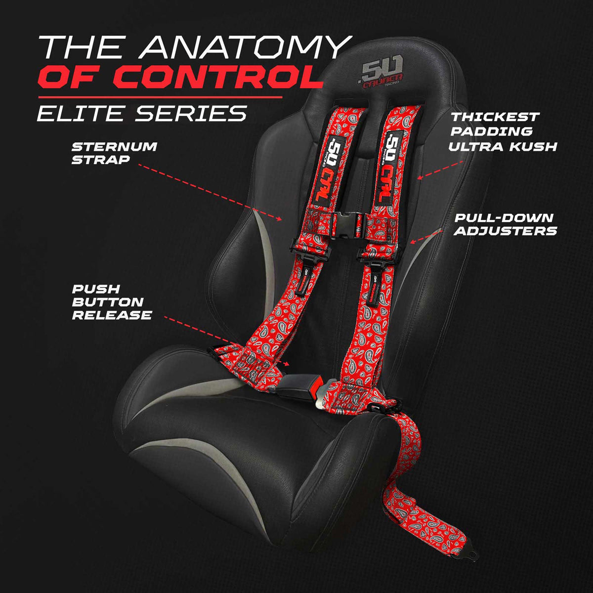 Elite 4-Point Push-Button UTV Harness