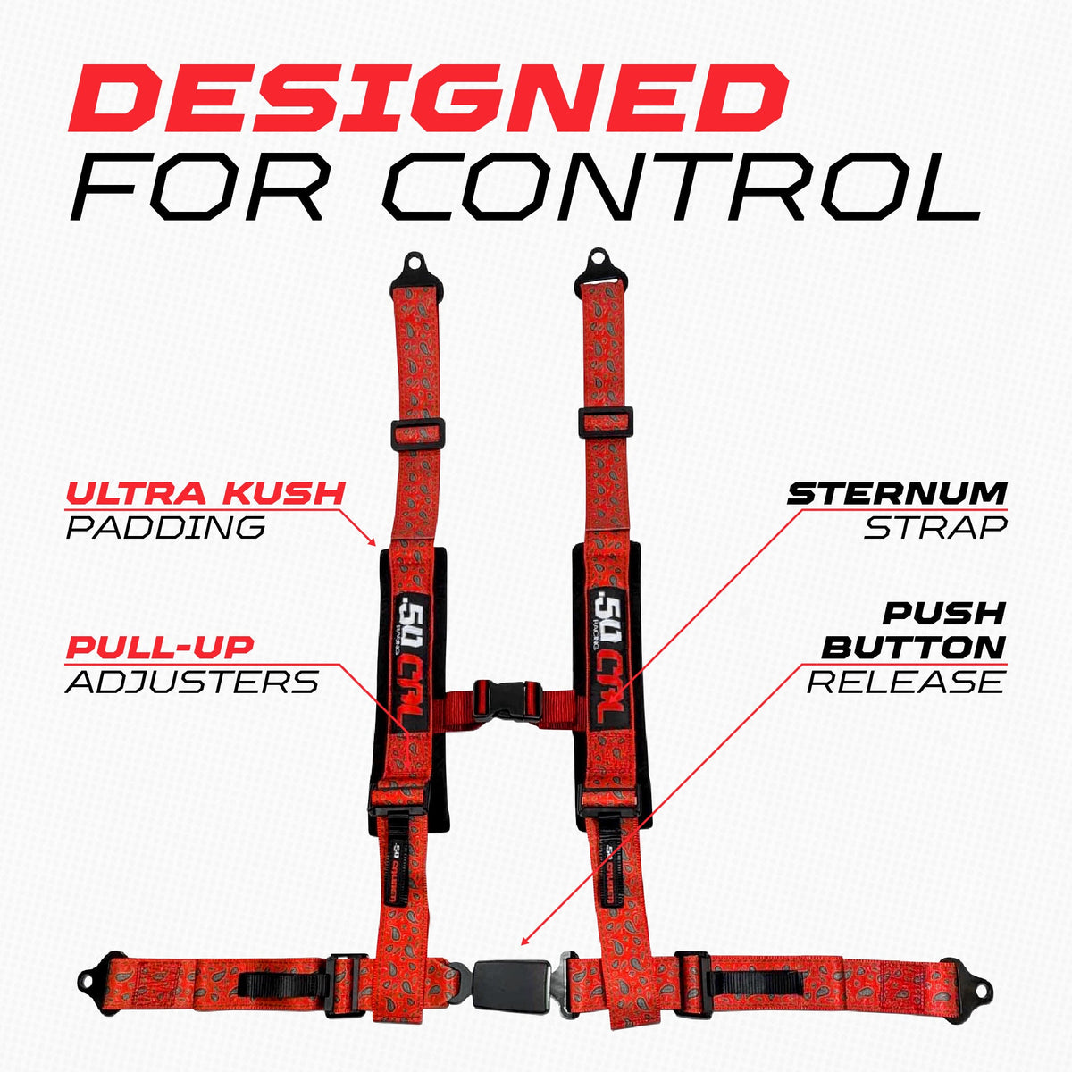 Elite Series 2" & 3" 4-Point Harness with Push-Button Release