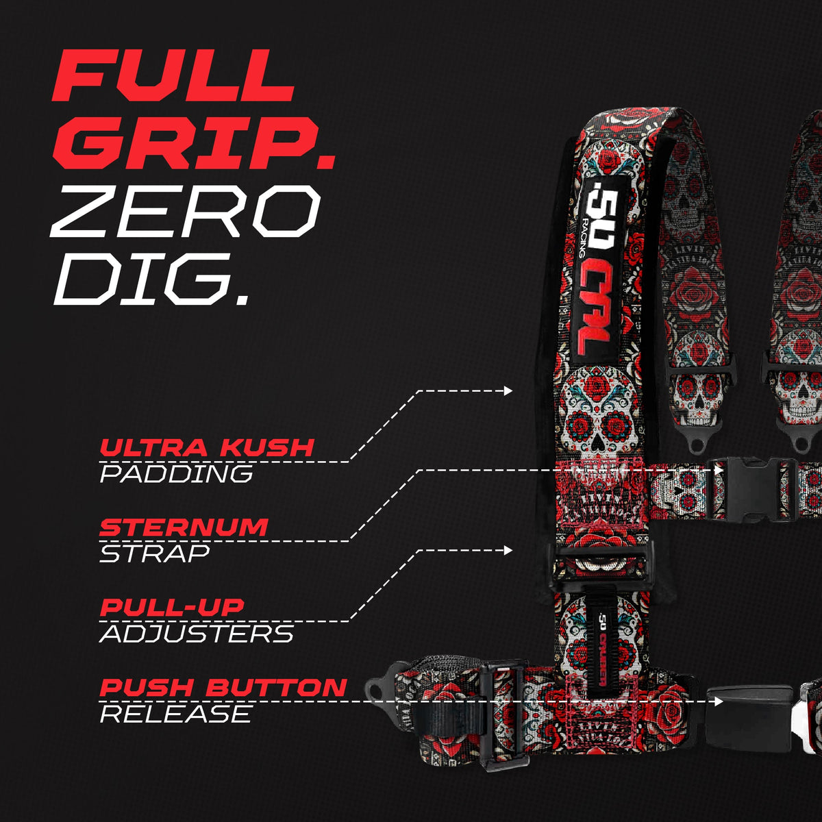 Elite Series 2" & 3" 4-Point Harness with Push-Button Release