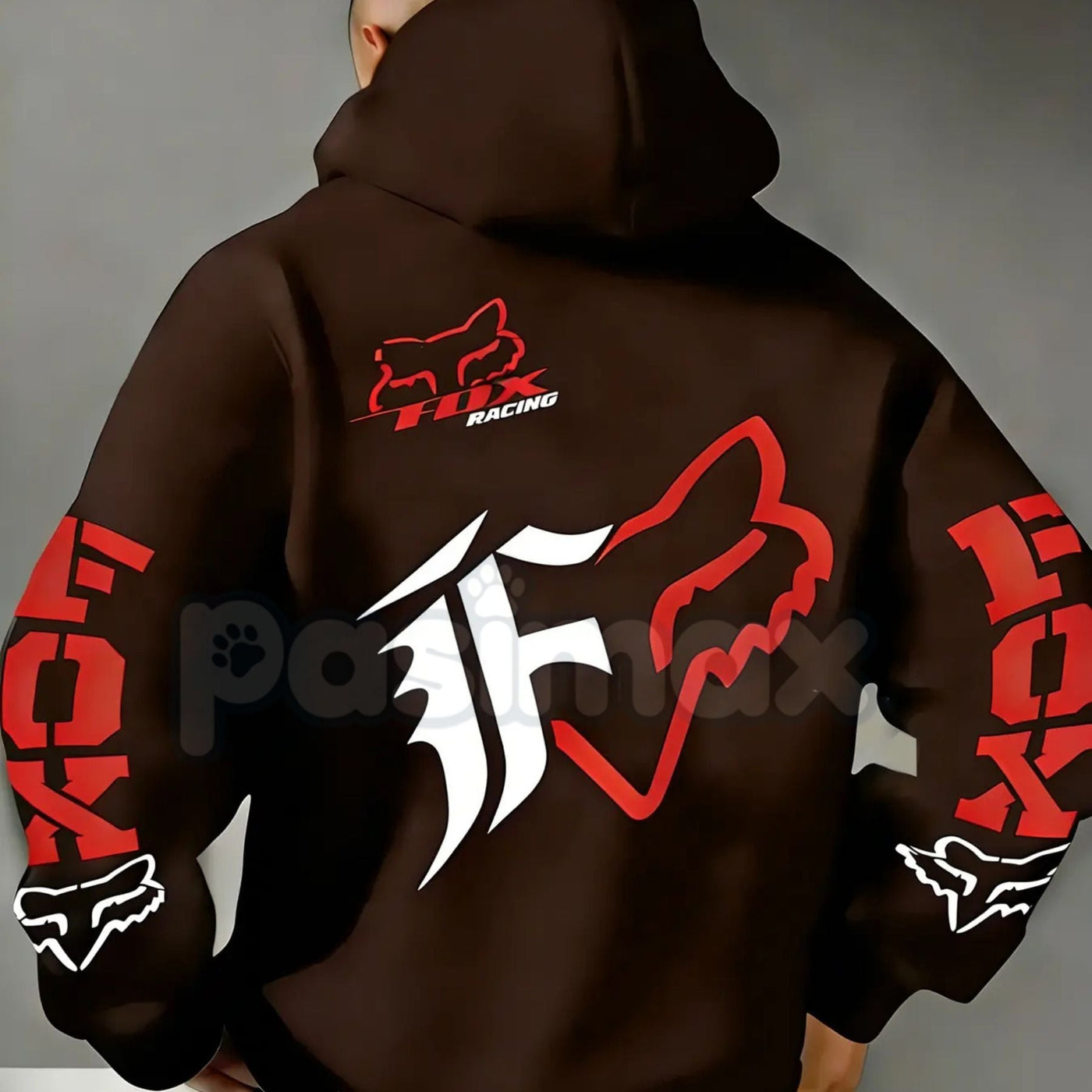 Fox Racing Inspired Vintage Graphic Hoodie – Retro Motocross Lifestyle Pullover, MTB Streetwear, Unisex Action Sports Apparel featured in Pasimax