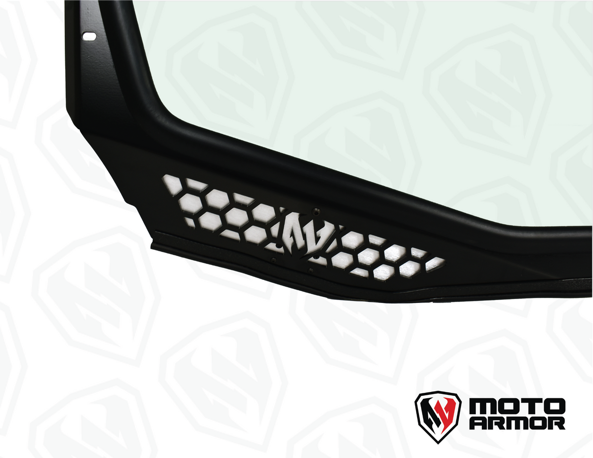 Photo of Maverick "R" Vented Glass Windshield with Wipers by Moto Armor - Premium for UTVs / Side by Sides