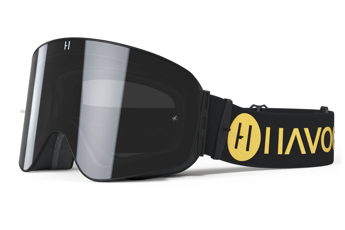 Havoc Infinity Goggle - Black/Gold Strap Smoke Magnetic Lens