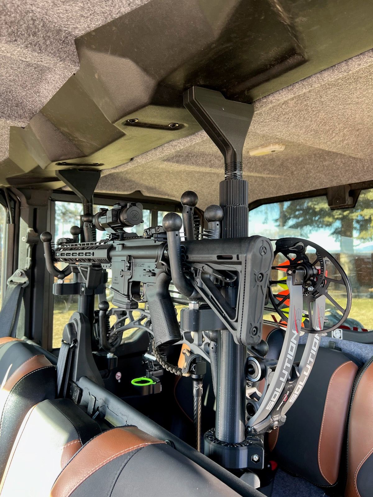 Can-Am Defender Max Limited 1000 6-Seat Qwik Rax Rifle, Bow & Fishing Pole Rack (2 or 3 Place)